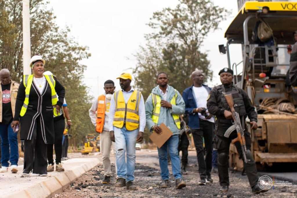 Fifi Masuka inspecte des chantiers à Kolwezi, samedi 15 mars 2025